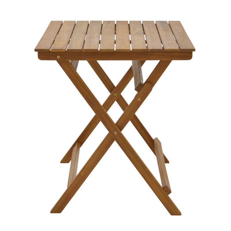 Elijie-Jaybo pakoworld dining table set of 5 folding natural solid acacia wood 100x65x72cm