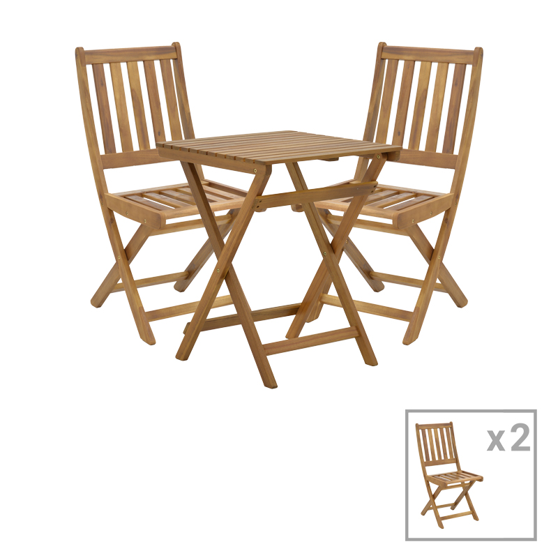 Elijie-Lazio pakoworld dining table set of 3 folding natural solid acacia wood 50x50x70cm