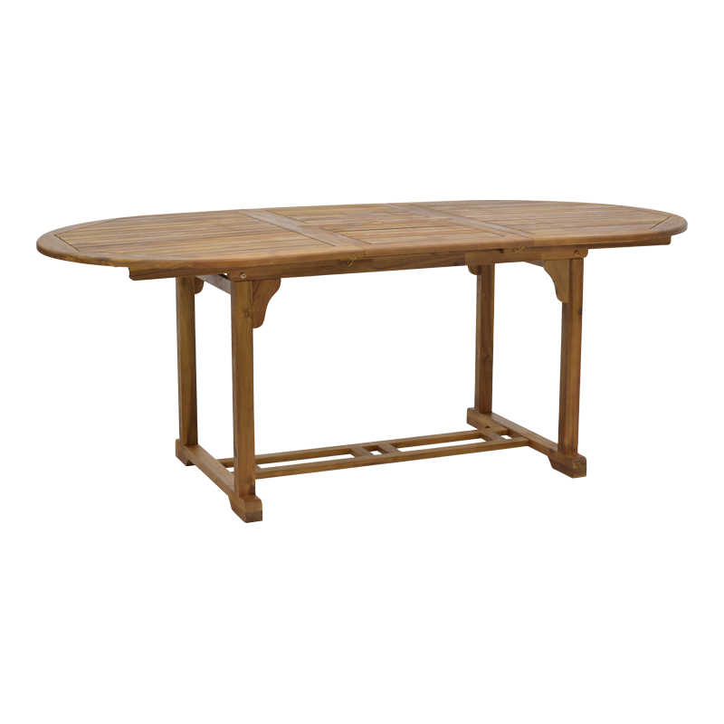 Dining room Bistrual-Sopho pakoworld set of 5 expandable natural solid acacia wood 200/150x100x75cm