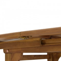 Dining room Bistrual-Sopho pakoworld set of 7 expandable natural solid acacia wood 200/150x100x75cm