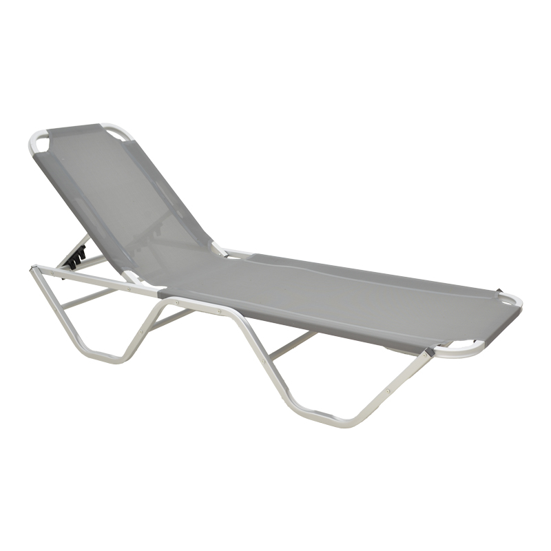 Dessie 5-seater reclining deckchair pakoworld aluminum stackable textilene anthracite 56x188x30cm
