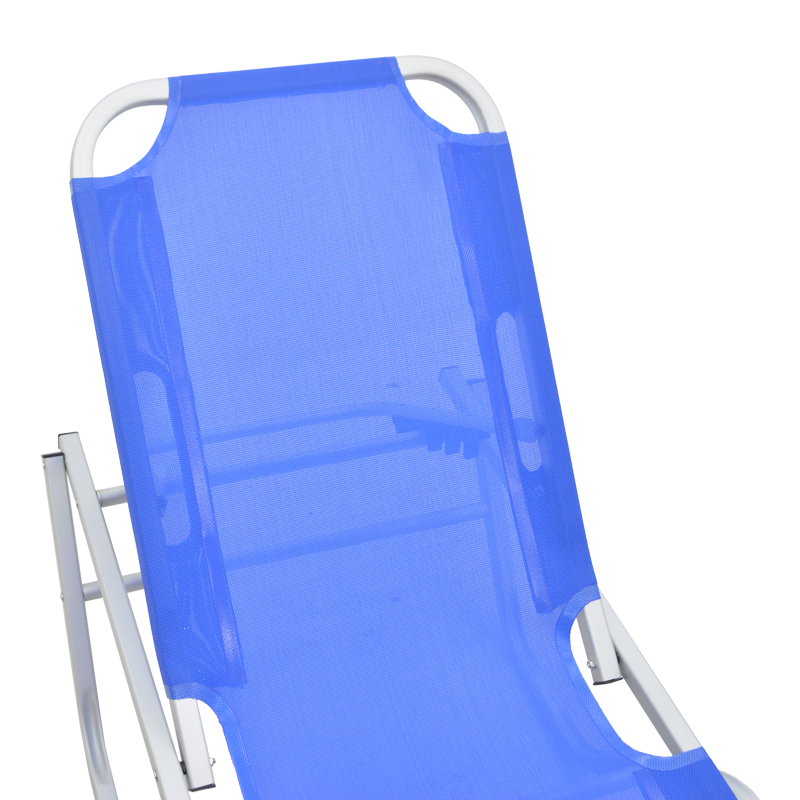 Dessie 5-seater recliner pakoworld aluminum stackable textilene blue 56x188x30cm