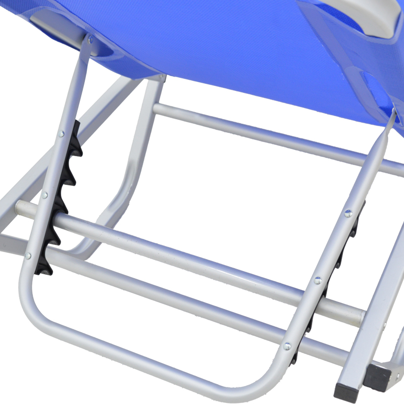 Dessie 5-seater recliner pakoworld aluminum stackable textilene blue 56x188x30cm