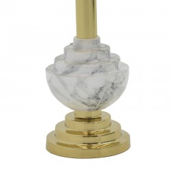 Side table Cogent Inart marble grey-gold metal D41x44cm