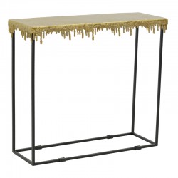 Console table Bulco Inart gold-black metal 80.5x28x72cm