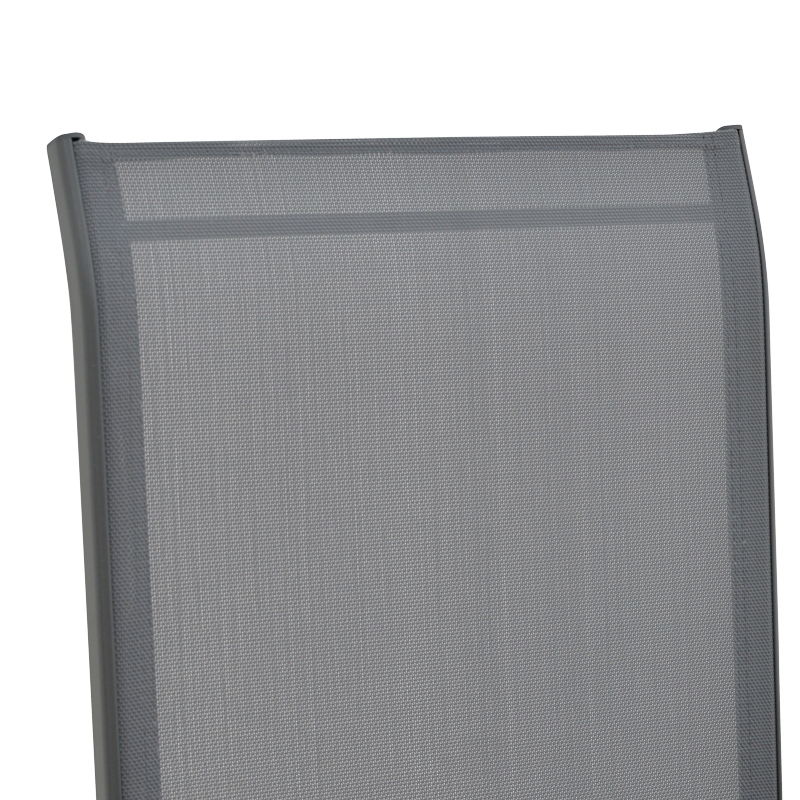 Armchair Azelie pakoworld dark grey textilene-dark grey aluminium leg-plywood arms 77x55x94cm