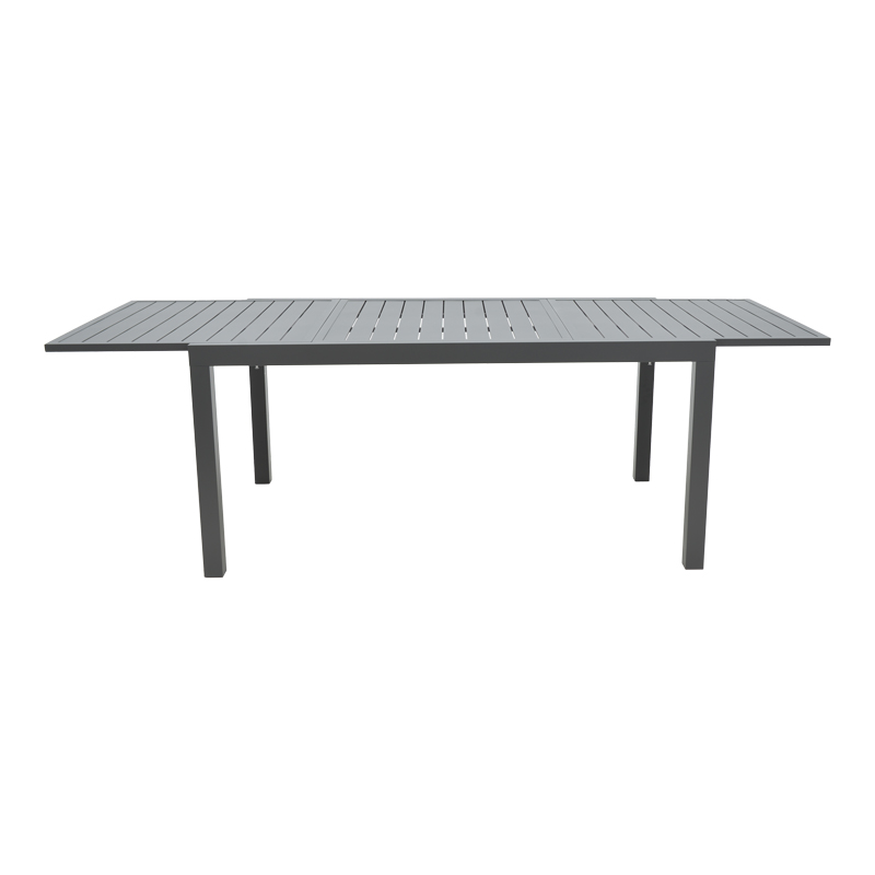Extension table Lafla pakoworld aluminium dark grey 160-240x100x75cm
