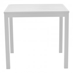 Τραπέζι Kliton  pakoworld αλουμινίου λευκό 80x80x74εκ