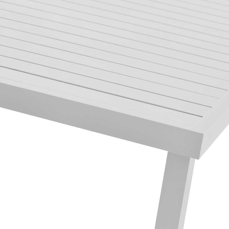 Table Kliton pakoworld aluminium white 150x80x74cm