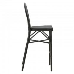 Bar stool Dezyan pakoworld black aluminum-black textilene 41.5x53.5x116cm
