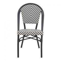 Chair Uarmin pakoworld stack black aluminum-black and white  textilene 46x57x85cm