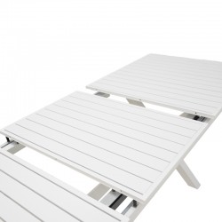 Expanding table Dagyn pakoworld white aluminum 180-240x90x76cm