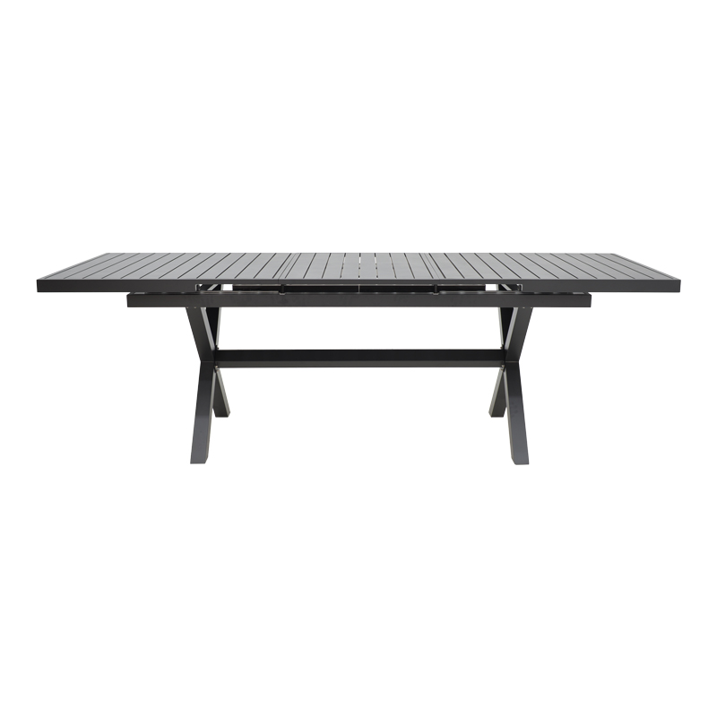 Expanding table Dagyn pakoworld dark grey aluminum 180-240x90x76cm