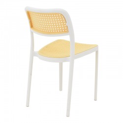 Καρέκλα Westley pakoworld pp φυσικό-λευκό  55x47x81εκ