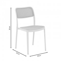 Chair Westley pakoworld pp natural-white 55x47x81cm