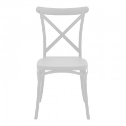 Καρέκλα Crossie pakoworld pp λευκό 51x48x90εκ