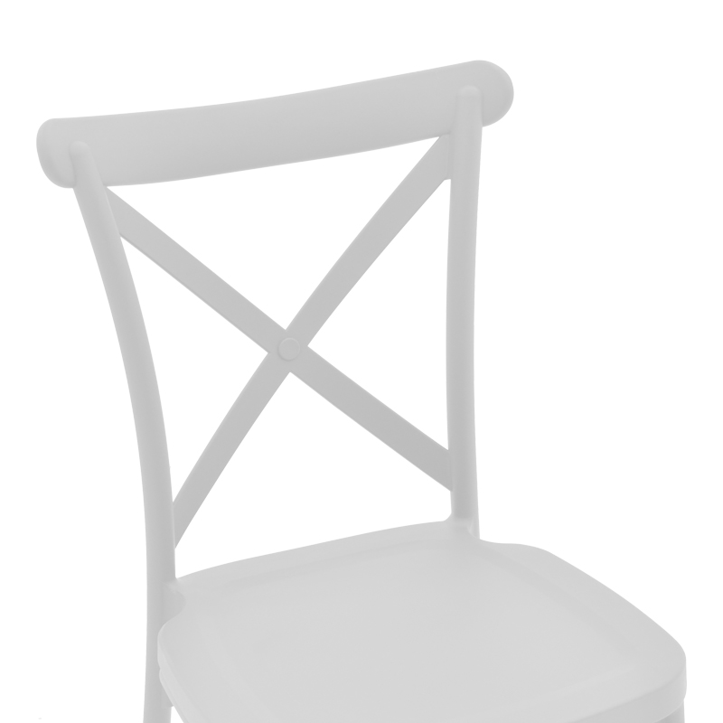 Καρέκλα Crossie pakoworld pp λευκό 51x48x90εκ