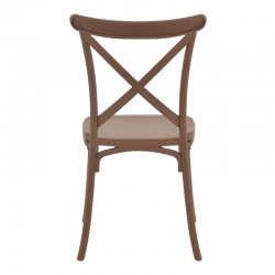 Chair Crossie pakoworld pp mocha 51x48x90cm