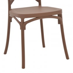 Chair Crossie pakoworld pp mocha 51x48x90cm