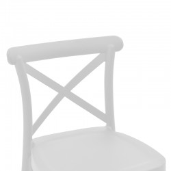 Bar stool Crossie pakoworld pp white 44x39x103cm