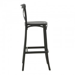 Bar stool Crossie pakoworld pp black 44x44x113cm