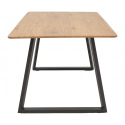 Winor pakoworld table natural mdf-leg black metal 140x80x75cm