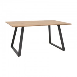 Winor pakoworld table natural mdf-leg black metal 140x80x75cm