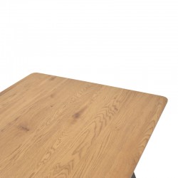 Winor pakoworld table natural mdf-leg black metal 140x80x75cm