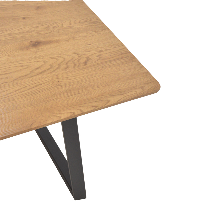 Winor pakoworld table natural mdf-leg black metal 140x80x75cm