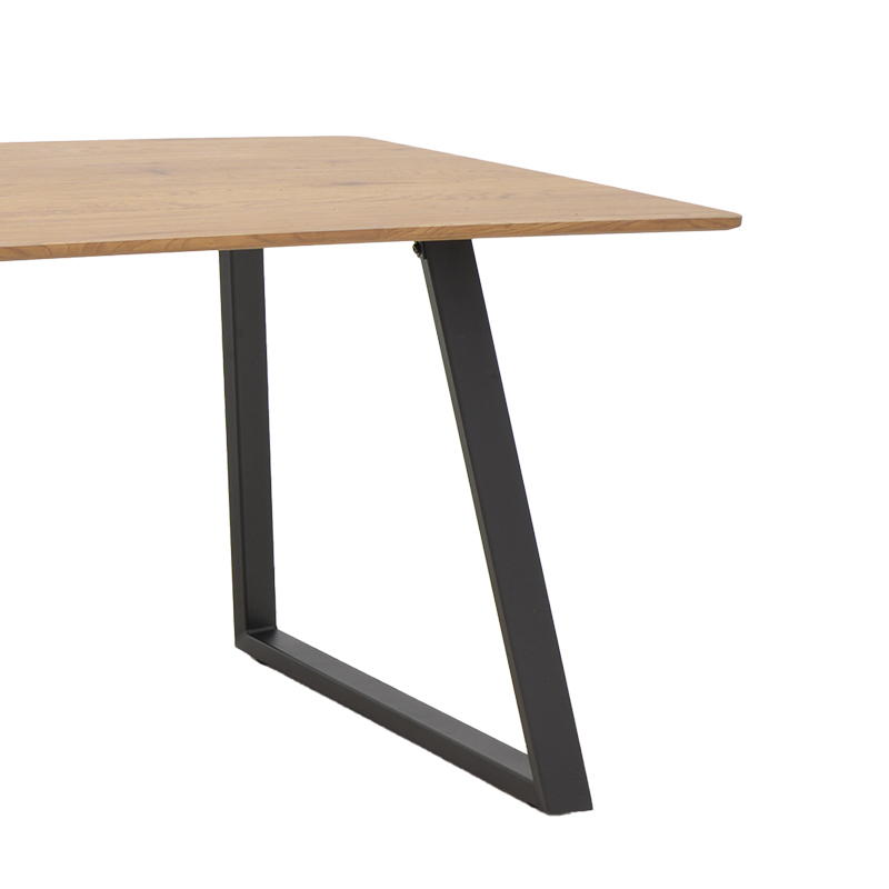 Winor pakoworld table natural mdf-leg black metal 140x80x75cm