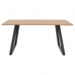 Table Winor pakoworld natural mdf-black metal legs 160x90x75cm