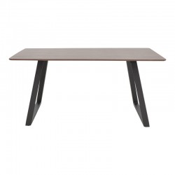 Table Winor pakoworld walnut mdf-black metal legs 160x90x75cm