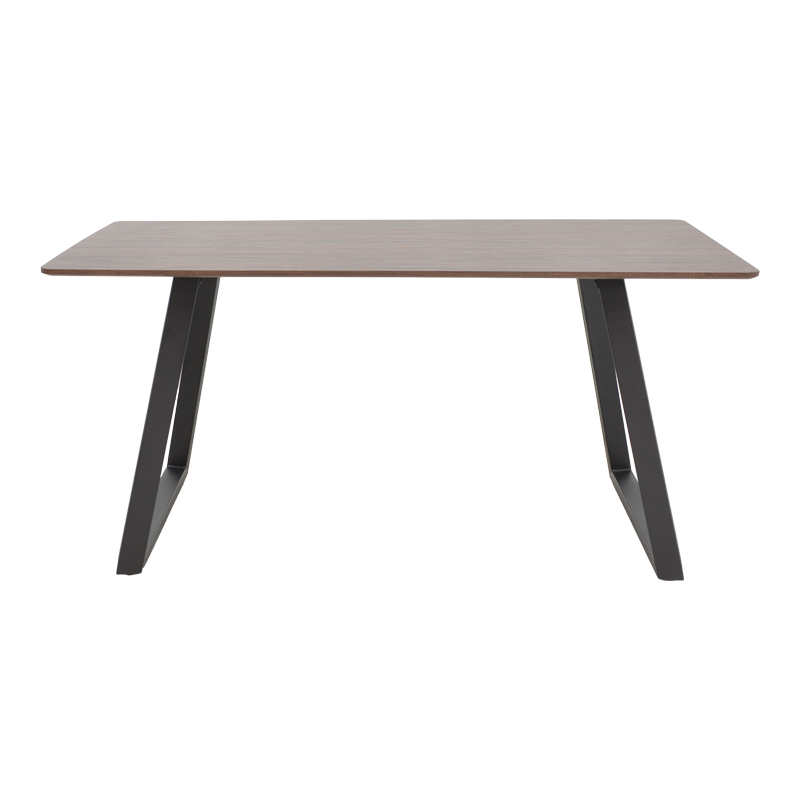 Table Winor pakoworld walnut mdf-black metal legs 160x90x75cm