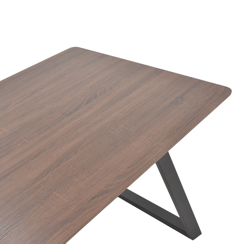 Table Winor pakoworld walnut mdf-black metal legs 160x90x75cm