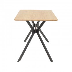 Nerelis pakoworld natural mdf table and black metal leg 120x70x75cm