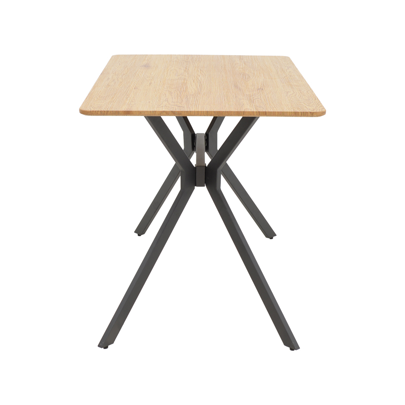 Nerelis pakoworld natural mdf table and black metal leg 120x70x75cm