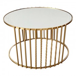 Coffee tables Boron Inart gold set 2pcs metal