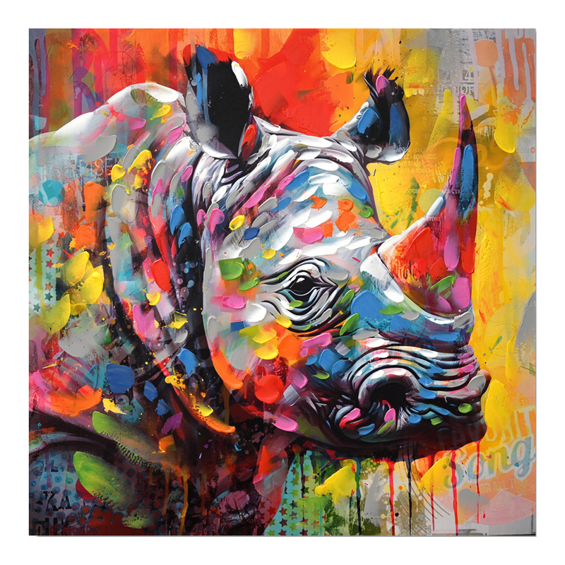Canvas wall art Rhinocery Inart 80x3x80cm