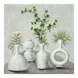 Canvas wall art Vase I Inart 100x3x100cm