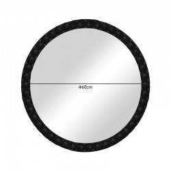 Mirror Mebel Inart black pp D60x3.5cm
