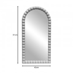 Mirror Pavlova Inart white pp 42x81x3.5cm