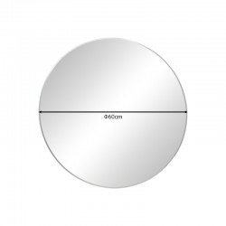 Mirror Nhaos Inart silver aluminum D60x2.5cm