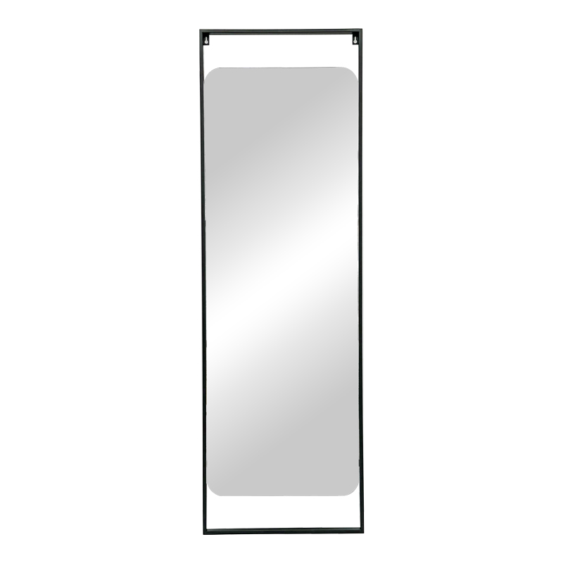 Mirror Piza Inart black iron glass 45x2x140cm