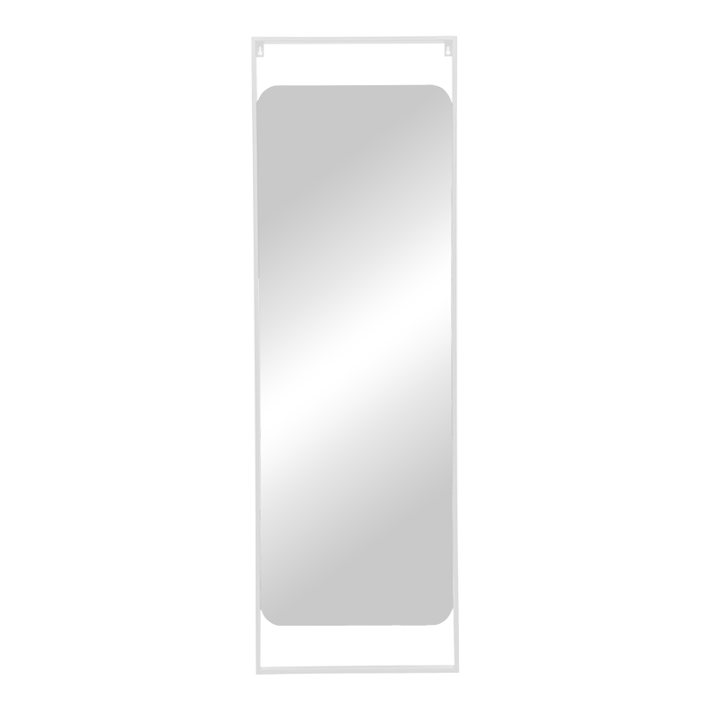 Mirror Piza Inart white iron glass 45x2x140cm