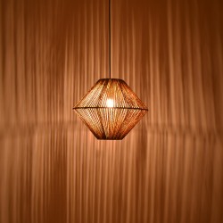 Ceiling light Palmo Inart E27 rope in natural color D40x32cm