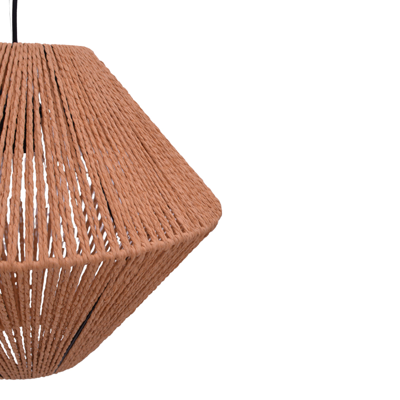 Ceiling light Palmo Inart E27 rope in natural color D40x32cm