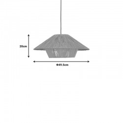 Φωτιστικό οροφής Jarpie Inart Ε27 rope σε φυσική απόχρωση Φ49.5x20εκ