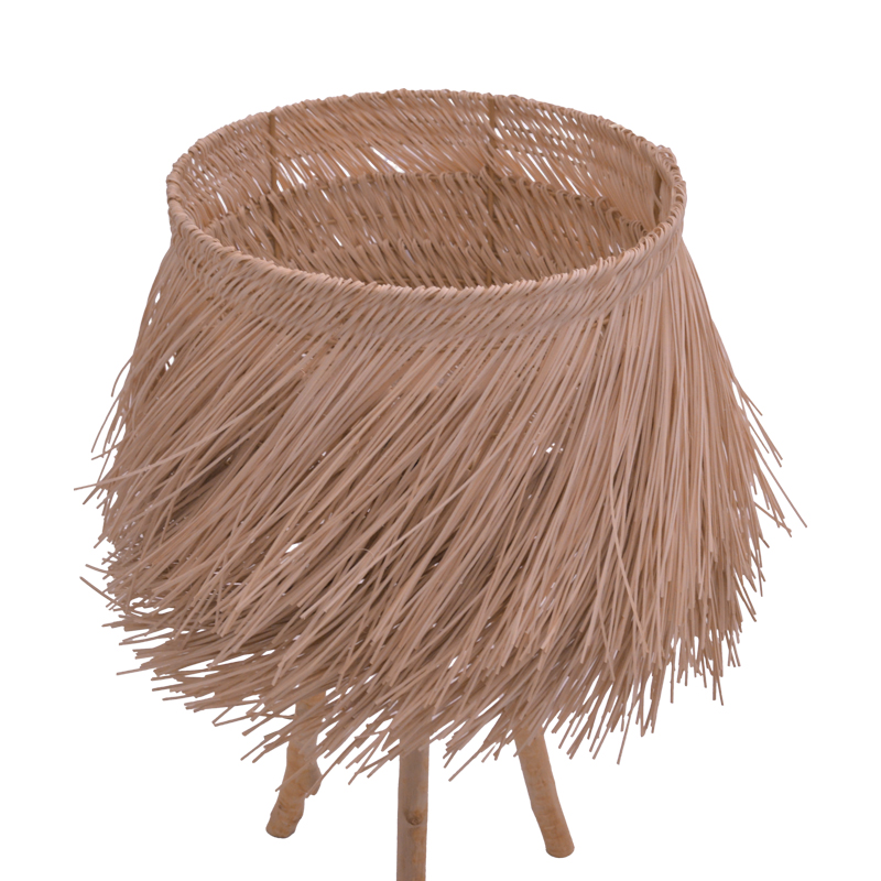 Table lamp Herfo Inart E27 rattan in natural color D45χ58.8cm