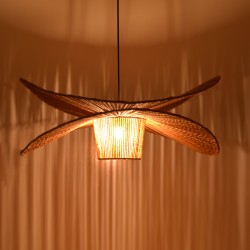 Ceiling light Flibo Inart E27 bamboo in natural color D70χ26cm