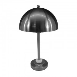 Table lamp Lustrous Inart E27 silver metal D25x42cm